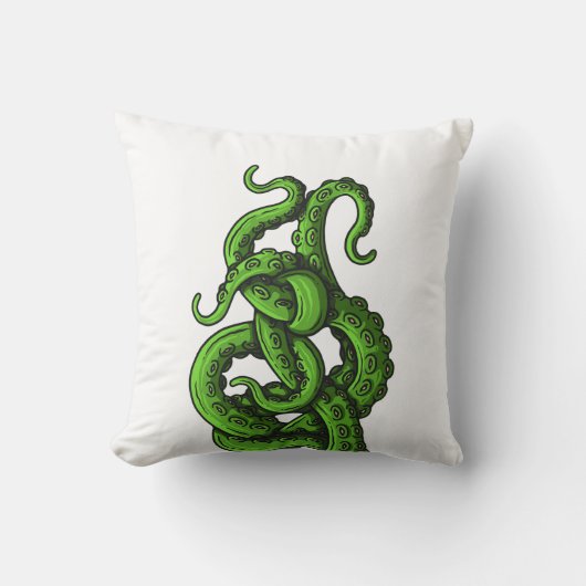 Green Tentacles Kissen (Vorderseite)