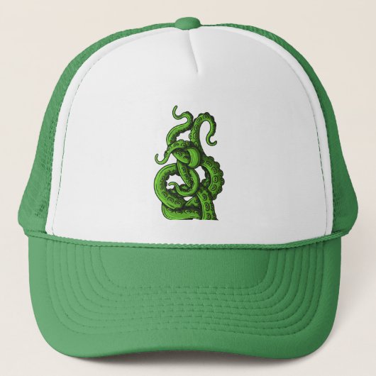 Green Tentacles Truckerkappe (Vorderseite)