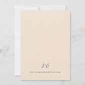 Green & Terra Cotta Floral Wedding S2 - Beige Einladung (Rückseite)