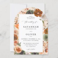 Green & Terra Cotta Floral Wedding S2 VLN- Arch Be