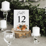 Green & Terra Cotta Tischnummer<br><div class="desc">Dress up your wedding or Party tables with your Green & Terra Cotta Floral Tischnummer Card.</div>