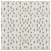 Green Terracotta Cactus Pots Spritzer Pattern Stoff (Muster)