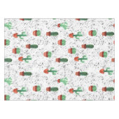 Green Terracotta Cactus Pots Spritzer Pattern Tischdecke (Vorderseite (Horizontal))
