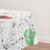 Green Terracotta Cactus Pots Spritzer Pattern Tischdecke (Beispiel)