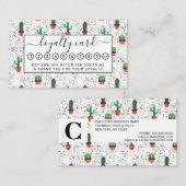 Green Terracotta Cactus Pots Spritzer Pattern Treuekarte (Vorne/Hinten)