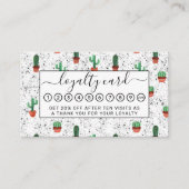 Green Terracotta Cactus Pots Spritzer Pattern Treuekarte (Vorderseite)