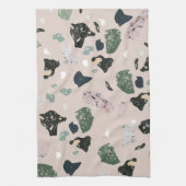 Green Terrazzo Muster Geschirrtuch (Vertikal)