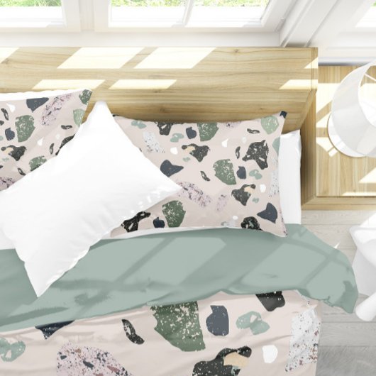 Green Terrazzo Muster Kissenbezug