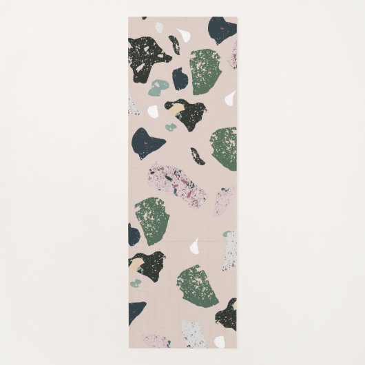 Green Terrazzo Muster Yogamatte (Vorderseite)