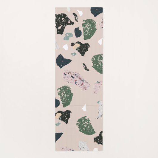 Green Terrazzo Muster Yogamatte (Rückseite)