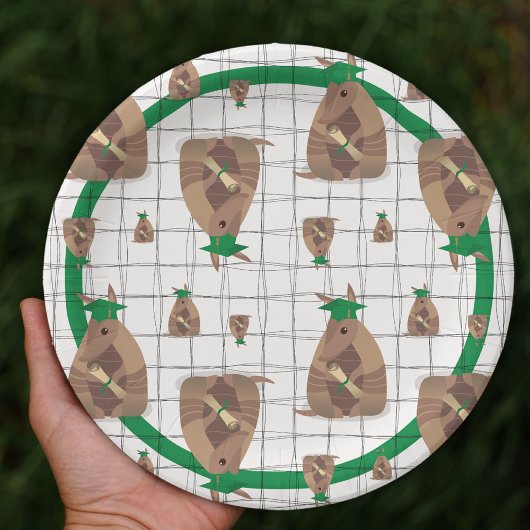 Green Texas Armadillo Abschluss Pappteller