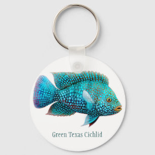 Green Texas Cichlid Fisch Schlüsselanhänger