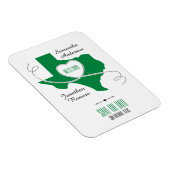Green Texas Curling Ribbon Save the Date Magnet (Rechte Seite)