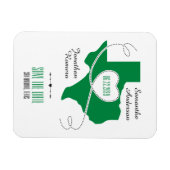 Green Texas Curling Ribbon Save the Date Magnet (Horizontal)
