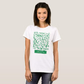 Green Texas Doodle Muster T-Shirt (Vorne ganz)