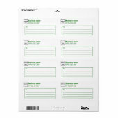 Green Text Business Shipping Label (Vorne)
