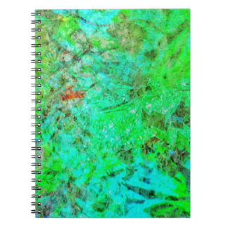 Green texture abstract Spiral Photo Notebook,Rosy Notizblock
