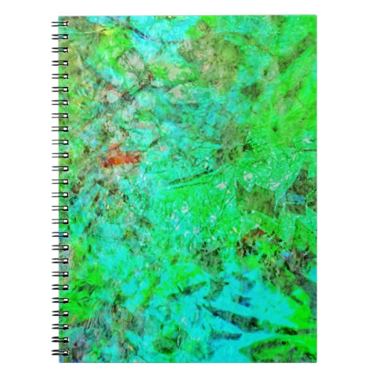 Green texture abstract Spiral Photo Notebook,Rosy Notizblock (Vorderseite)