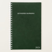 Green Texture Business 2024 Weekly Planer (Vorderseite)