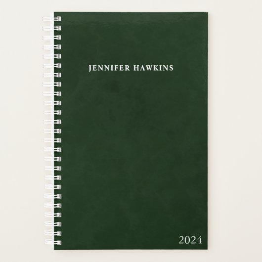 Green Texture Business 2024 Weekly Planer (Vorderseite)
