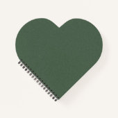 Green Texture Heart Shaped Spiral Bound Notebook Notizblock (Vorderseite)