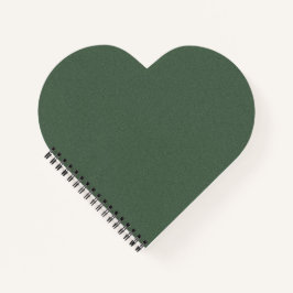 Green Texture Heart Shaped Spiral Bound Notebook Notizblock