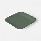 Green Textured 7" Square Paper Plate for Events Pappteller (Gewinkelt)
