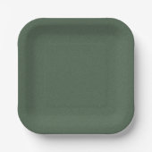 Green Textured 7" Square Paper Plate for Events Pappteller (Vorderseite)