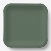 Green Textured 9" Square Paper Plate for Events Pappteller (Vorderseite)