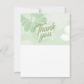 Green Thank You Note - Flat - Blank One Side Mitteilungskarte (Vorderseite)
