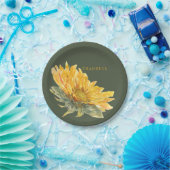 Green Thankful Sonnenblume Erntedank Pappteller (Party)