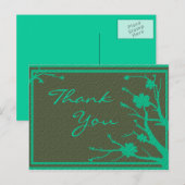 Green Theme Blume anpassbar dank Postkarte (Vorne/Hinten)
