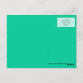 Green Theme Blume anpassbar dank Postkarte (Rückseite)