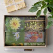 Green Theme Blume Pflanze Lily Pad Mixed Media Seidenpapier (Geschenk)
