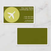 Green-Theme-Pilot - einfache Visitenkarten Visitenkarte (Vorne/Hinten)