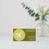 Green-Theme-Pilot - einfache Visitenkarten Visitenkarte (Stehend Vorderseite)
