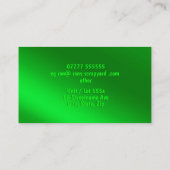 Green Theme - Scrapyard / Recycelnd Pflanze Visitenkarte (Rückseite)