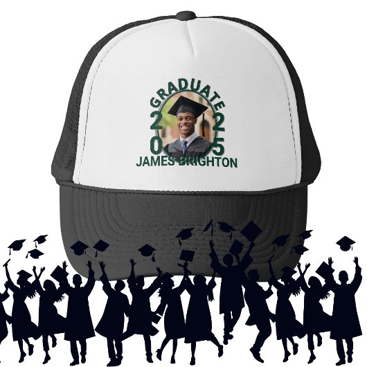 Green Themed Foto Graduate Truckerkappe