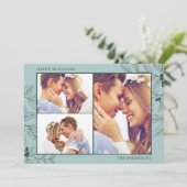 Green Three Foto Weihnachtskarte (Stehend Vorderseite)