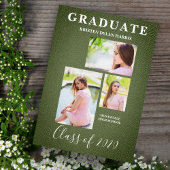 Green Three Fotos Collage Abschluss Textil