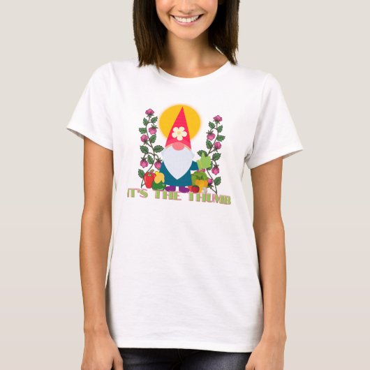 Green Thumb Garden Gnome T-Shirt (Vorderseite)