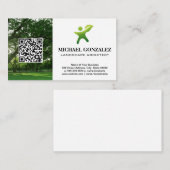 Green Thumb Icon | Horizontal | QR-Visitenkarte Visitenkarte (Vorne/Hinten)