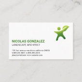 Green Thumb Leaf Logo Visitenkarte (Rückseite)