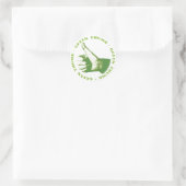 Green Thumb Runder Aufkleber (Tasche)