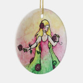 Green Thumb Springtime  Keramik Ornament (Rechts)