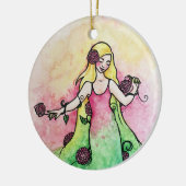 Green Thumb Springtime  Keramik Ornament (Links)