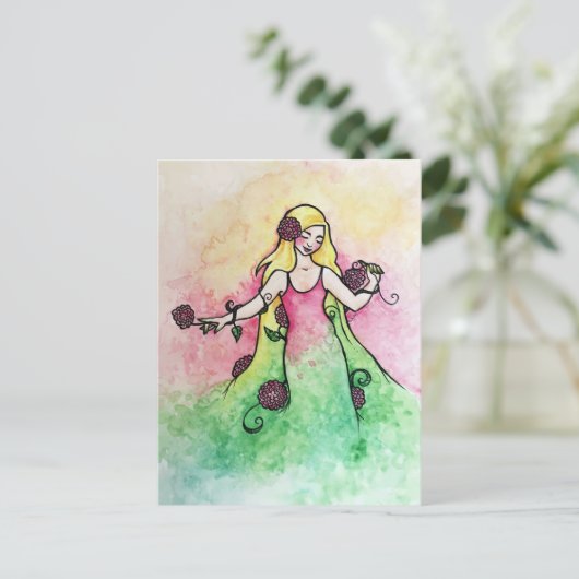 Green Thumb Springtime Postkarte (Stehend Vorderseite)