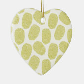 Green Thumbprints Pattern Keramik Ornament (Rechts)