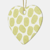 Green Thumbprints Pattern Keramik Ornament (Links)