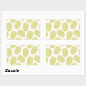 Green Thumbprints Pattern Rechteckiger Aufkleber (Blatt)